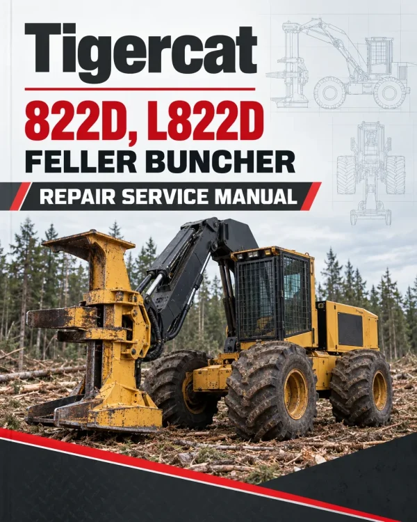 Tigercat 822D, L822D Feller Buncher Repair Service Manual (SN 82213001 - 82224000) Tigercat 822D, L822D Feller Buncher Repair Service Manual (SN 82213001 - 82224000)