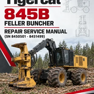 Tigercat 845B Feller Buncher Repair Service Manual (SN 8450501 - 8451499)