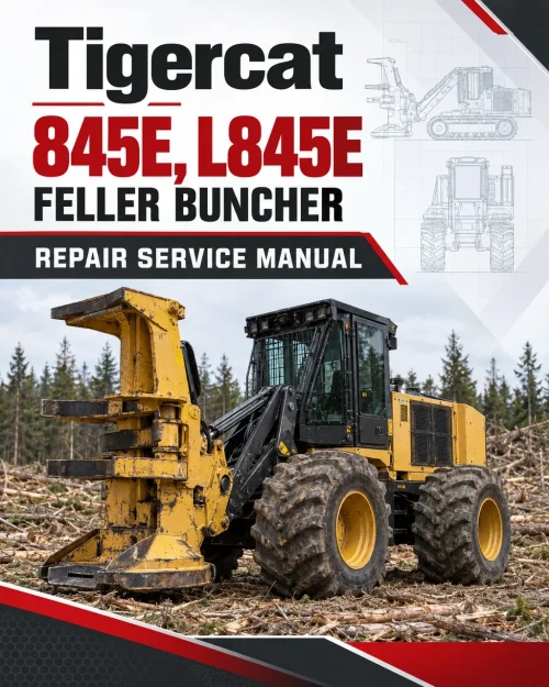 Tigercat 845E, L845E Feller Buncher Repair Service Manual