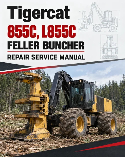 Tigercat 855C, L855C Feller Buncher Repair Service Manual