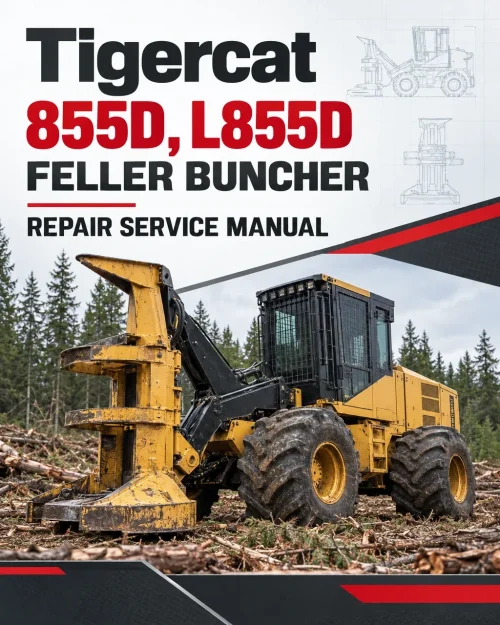 Tigercat 855D, L855D Feller Buncher Repair Service Manual