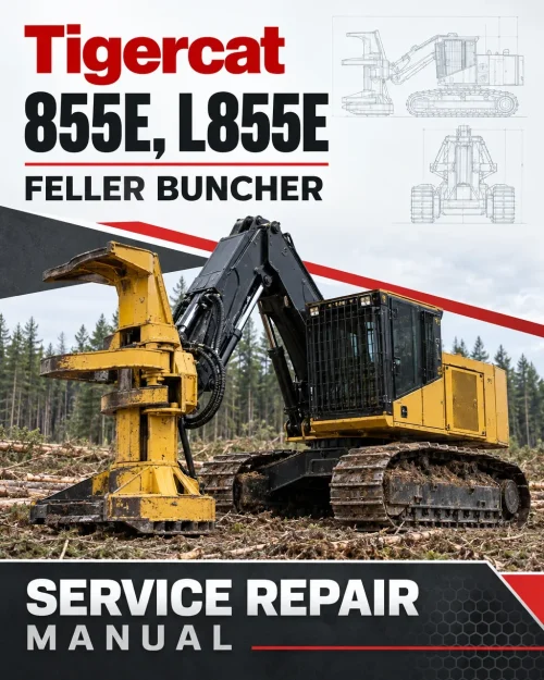 Tigercat 855E, L855E Feller Buncher Repair Service Manual