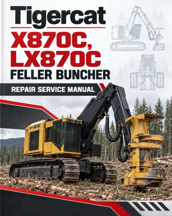 Tigercat X870C, LX870C Feller Buncher Repair Service Manual Tigercat X870C, LX870C Feller Buncher Repair Service Manual