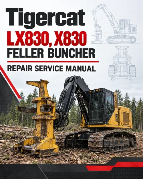 Tigercat LX830, X830 Feller Buncher Repair Service Manual Tigercat LX830, X830 Feller Buncher Repair Service Manual