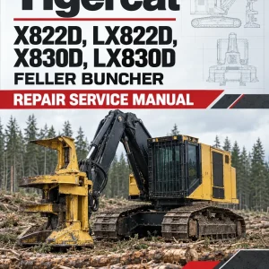 Tigercat X822D, LX822D, X830D, LX830D Feller Buncher Repair Service Manual