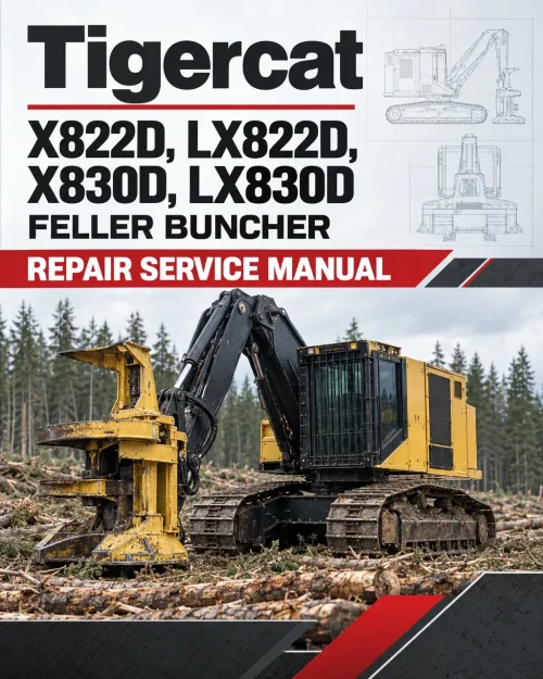 Tigercat X822D, LX822D, X830D, LX830D Feller Buncher Repair Service Manual
