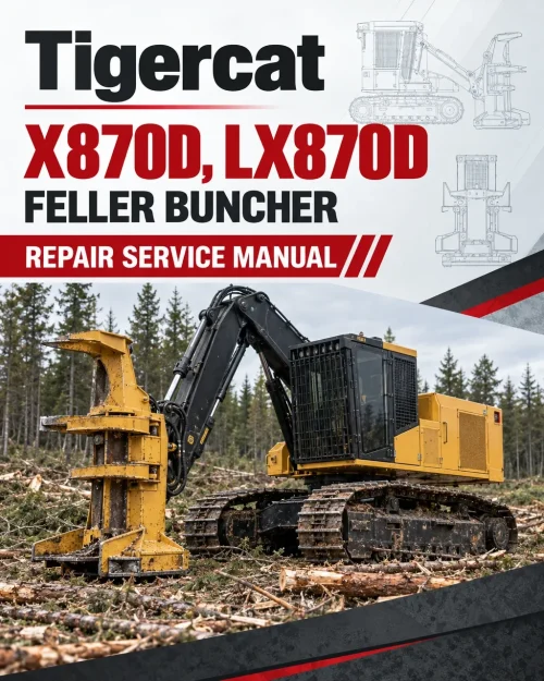 Tigercat X870D, LX870D Feller Buncher Repair Service Manual Tigercat X870D, LX870D Feller Buncher Repair Service Manual