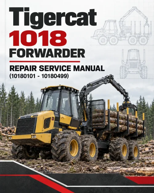 Tigercat 1018 Forwarder Repair Service Manual (10180101 - 10180499)