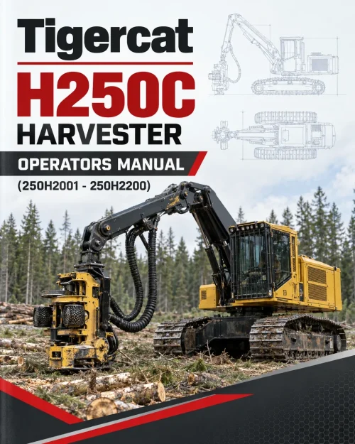 Tigercat H250C Harvester Operators Manual (250H2001 - 250H2200)