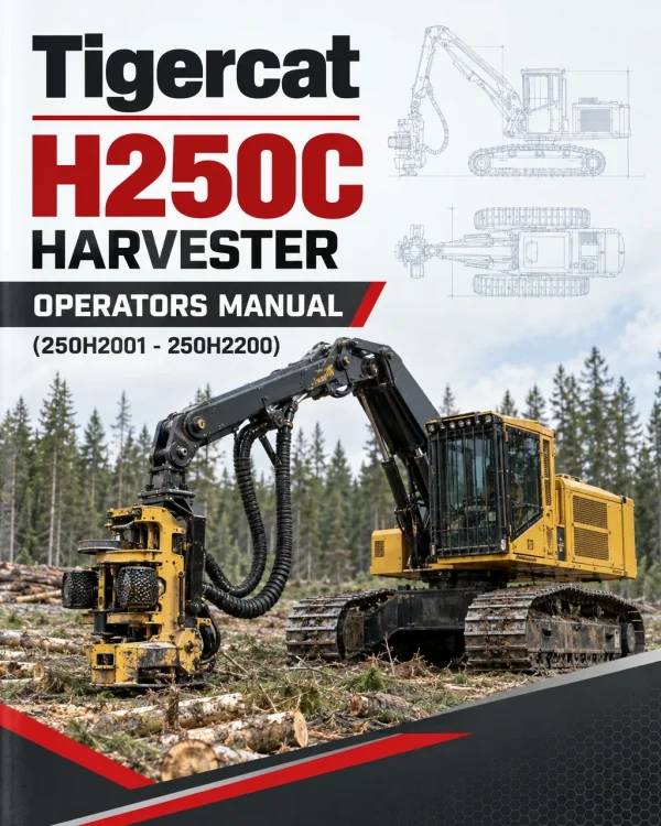 Tigercat H250C Harvester Operators Manual (250H2001 - 250H2200)