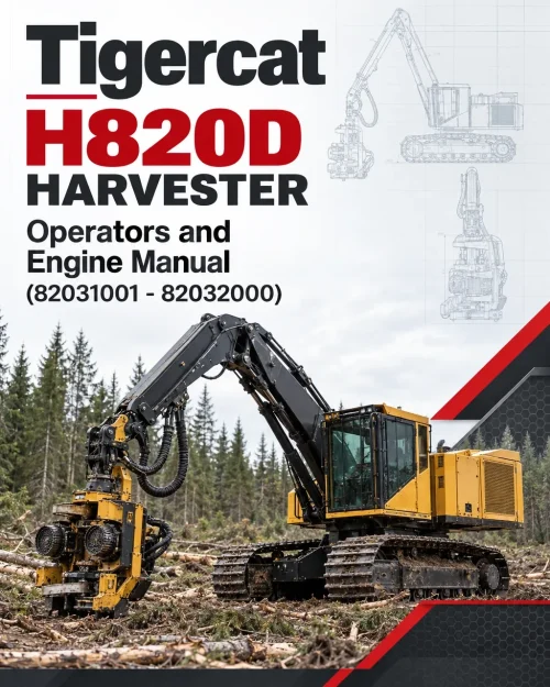 Tigercat H820D Harvester Operators and Engine Manual (82031001 - 82032000)