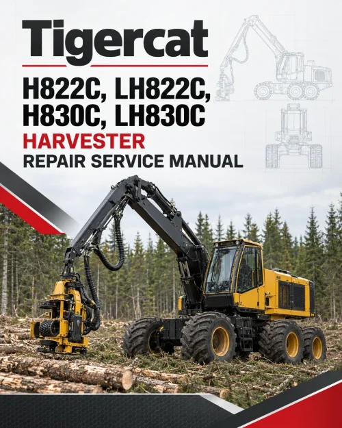 Tigercat H822C, LH822C, H830C, LH830C Harvester Repair Service Manual
