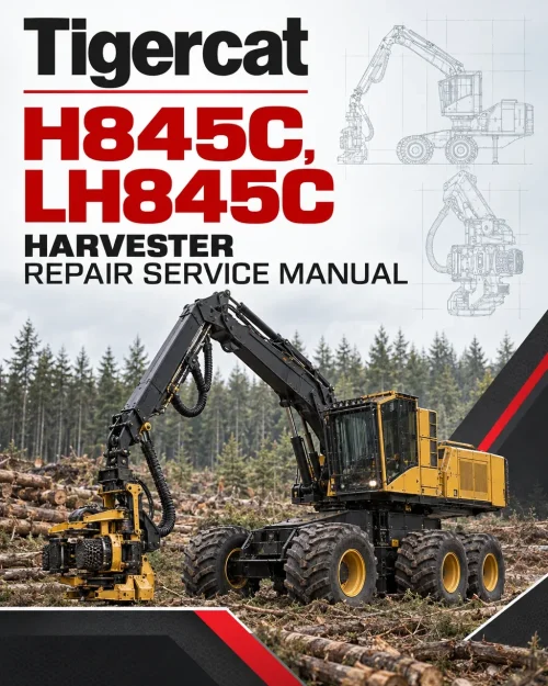 Tigercat H845C, LH845C Harvester Repair Service Manual