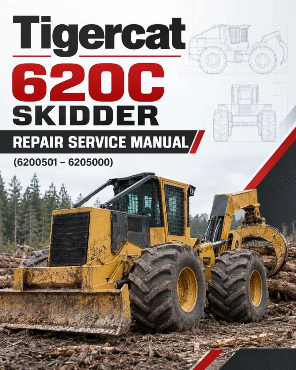 Tigercat 620C Skidder Repair Service Manual (6200501 – 6205000)