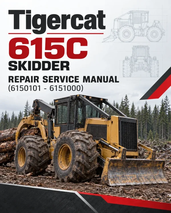 Tigercat 615C Skidder Repair Service Manual (6150101 - 6151000)