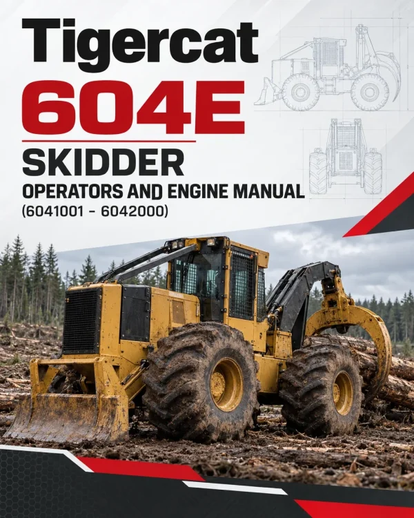 Tigercat 604E Skidder Operators and Engine Manual (6041001 - 6042000)
