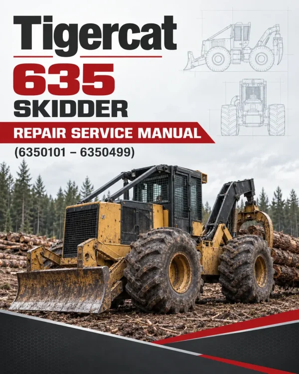 Tigercat 635 Skidder Repair Service Manual (6350101 – 6350499)