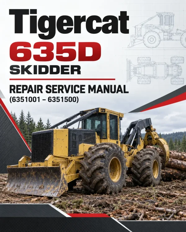 Tigercat 635D Skidder Repair Service Manual (6351001 – 6351500) Tigercat 635D Skidder Repair Service Manual (6351001 – 6351500)