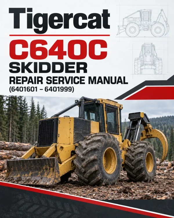 Tigercat C640C Skidder Repair Service Manual (6401601 – 6401999)