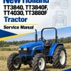 New Holland TT3840, TT3840F, TT4030, TT3880F Tractor Service Manual New Holland TT3840, TT3840F, TT4030, TT3880F Tractor Service Manual