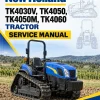 New Holland TK4030V, TK4050, TK4050M, TK4060 Tractor Service Manual