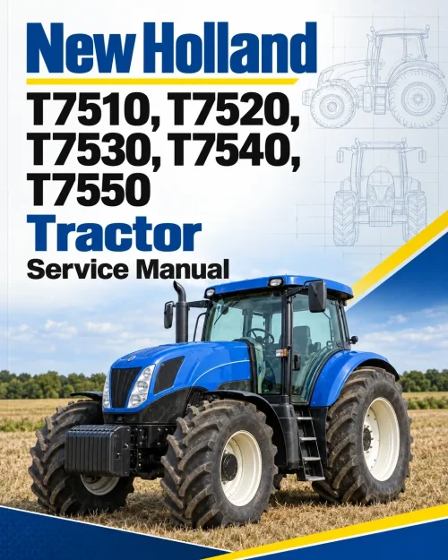 New Holland T7510, T7520, T7530, T7540, T7550 Tractor Service Manual New Holland T7510, T7520, T7530, T7540, T7550 Tractor Service Manual