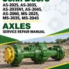 John Deere AS-2025, AS-2035, AS-2035N1, AS-2045, AS-2060, MS-2025, MS-2035, MS-2045 Axles Manual (CTM4687) John Deere AS-2025, AS-2035, AS-2035N1, AS-2045, AS-2060, MS-2025, MS-2035, MS-2045 Axles Manual (CTM4687)