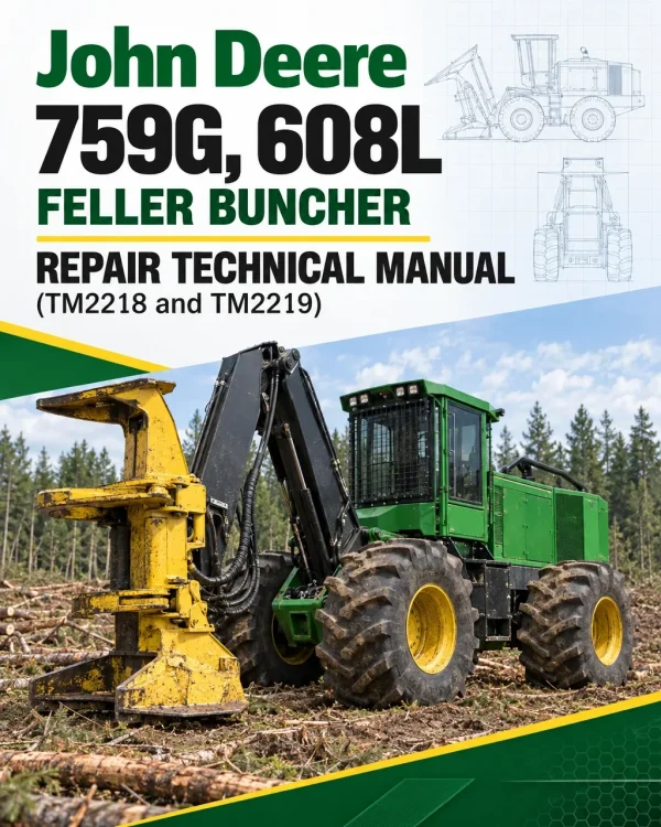 John Deere 759G, 608L Feller Buncher Repair Technical Manual - (TM2218 and TM2219)