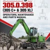 Sennebogen 305.0.398 (305 C+ & 305 XL) Operators, Maintenance and Parts Manual