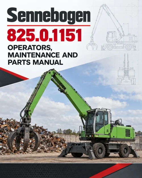 Sennebogen 825.0.1151 Operators, Maintenance and Parts Manual