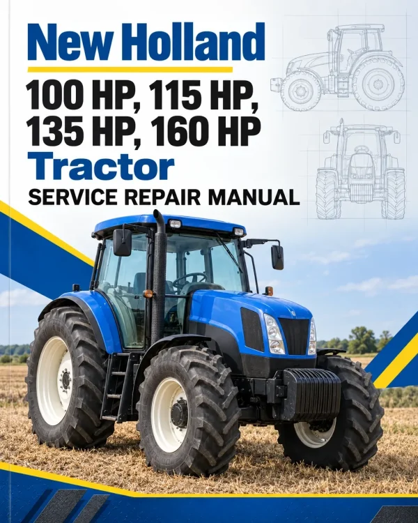New Holland 100 HP, 115 HP, 135 HP, 160 HP Tractor Service Manual