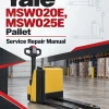 Yale MSW020E, MSW025E Pallet A895 Service Repair Manual