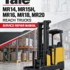 Yale MR14, MR15H, MR16, MR18, MR20 Reach Trucks B849 Service Repair Manual Yale MR14, MR15H, MR16, MR18, MR20 Reach Trucks B849 Service Repair Manual