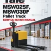 Yale MSW025F, MSW030F Pallet Truck B895 Service Repair Manual
