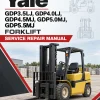 Yale GDP3.5LJ, GDP4.0LJ, GDP4.5MJ, GDP5.0MJ, GDP5.5MJ Forklift C813 Service Repair Manual