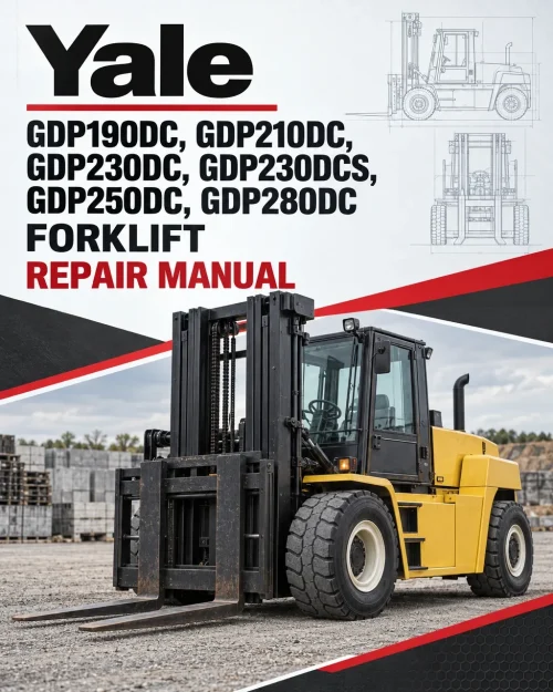 Yale GDP190DC, GDP210DC, GDP230DC, GDP230DCS, GDP250DC, GDP280DC Forklift E876 Series Repair Manual Yale GDP190DC, GDP210DC, GDP230DC, GDP230DCS, GDP250DC, GDP280DC Forklift E876 Series Repair Manual
