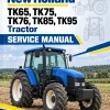 New Holland TK65, TK75, TK76, TK85, TK95 Tractor Service Manual New Holland TK65, TK75, TK76, TK85, TK95 Tractor Service Manual