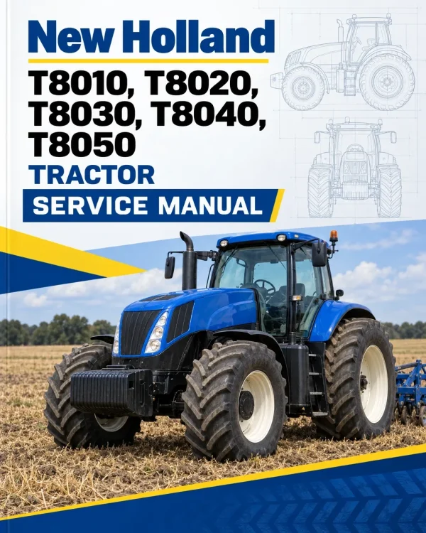 New Holland T8010, T8020, T8030, T8040, T8050 Tractor Service Manual New Holland T8010, T8020, T8030, T8040, T8050 Tractor Service Manual