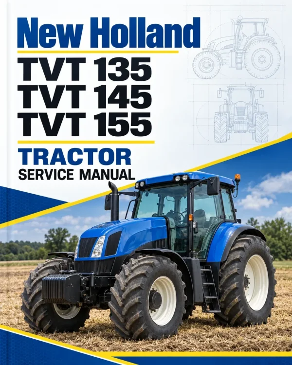 New Holland TVT 135, TVT 145, TVT 155 Tractor Service Manual New Holland TVT 135, TVT 145, TVT 155 Tractor Service Manual
