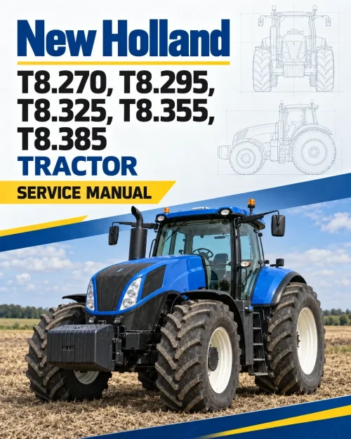 New Holland T8.270, T8.295, T8.325, T8.355, T8.385 Tractor Service Manual