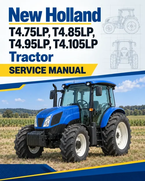 New Holland T4.75LP, T4.85LP, T4.95LP, T4.105LP Tractor Service Manual New Holland T4.75LP, T4.85LP, T4.95LP, T4.105LP Tractor Service Manual