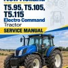 New Holland T5.95, T5.105, T5.115 Electro Command Tractor Service Manual