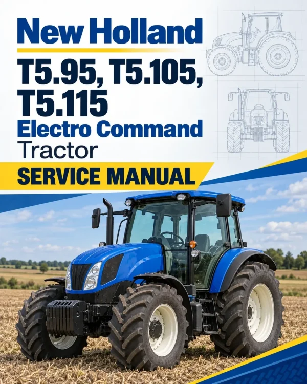 New Holland T5.95, T5.105, T5.115 Electro Command Tractor Service Manual