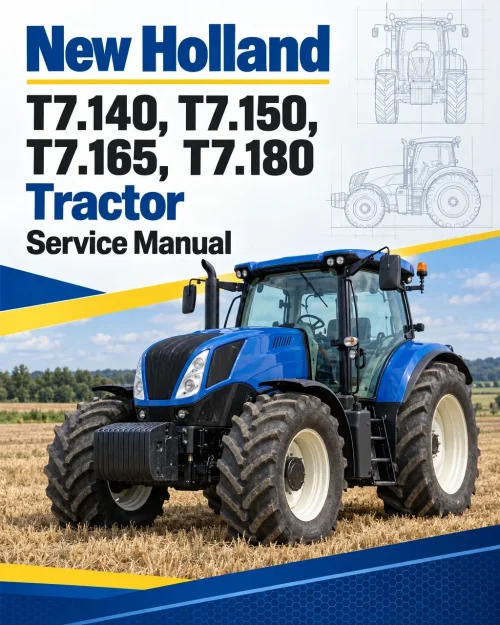 New Holland T7.140, T7.150, T7.165, T7.180 Tractor Service Manual