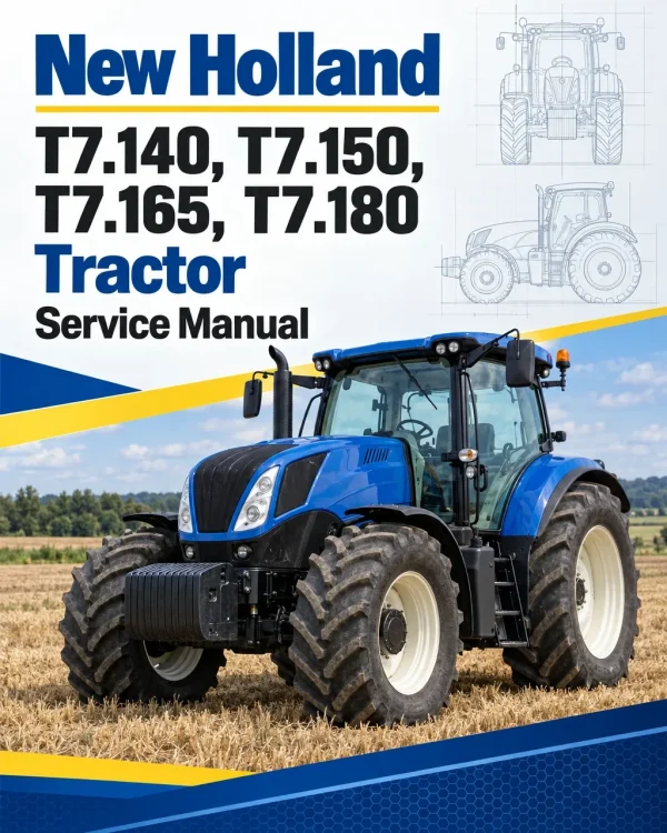 New Holland T7.140, T7.150, T7.165, T7.180 Tractor Service Manual New Holland T7.140, T7.150, T7.165, T7.180 Tractor Service Manual