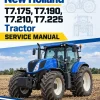 New Holland T7.175, T7.190, T7.210, T7.225 Tractor Service Manual