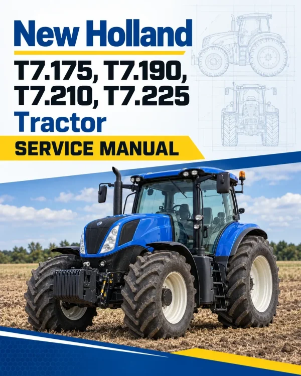 New Holland T7.175, T7.190, T7.210, T7.225 Tractor Service Manual