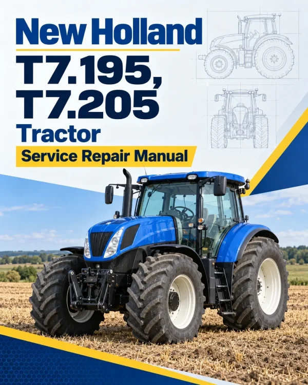 New Holland T7.195, T7.205 Tractor Service Manual New Holland T7.195, T7.205 Tractor Service Manual