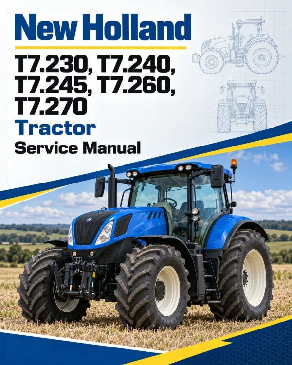 New Holland T7.230, T7.240, T7.245, T7.260, T7.270 Tractor Service Manual