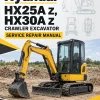 Hyundai HX25A Z, HX30A Z Crawler Excavator Service Repair Manual